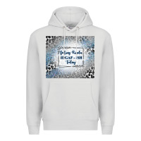 Dove Grey feeling kinda idgaf ish today with leopard and gli Premium Hoodie - TumblerDesignByShophia