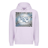 Lilac feeling kinda idgaf ish today with leopard and gli Premium Hoodie - TumblerDesignByShophia