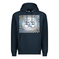 Navy feeling kinda idgaf ish today with leopard and gli Premium Hoodie - TumblerDesignByShophia