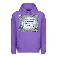 Purple feeling kinda idgaf ish today with leopard and gli Premium Hoodie - TumblerDesignByShophia