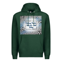 Sports Green feeling kinda idgaf ish today with leopard and gli Premium Hoodie - TumblerDesignByShophia