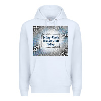 White feeling kinda idgaf ish today with leopard and gli Premium Hoodie - TumblerDesignByShophia