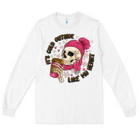 White its cold outside like my heart Long Sleeve Tee - MaliasSmallBusiness