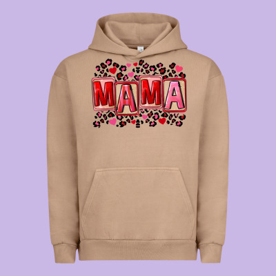 Pink Leopard Mama Urban Hoodie Designed By Fadigitalartstudio