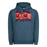 Pigment Midnight Navy Pink leopard mama Urban Hoodie - FaDigitalArtStudio