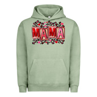 Pigment Oil Green Pink leopard mama Urban Hoodie - FaDigitalArtStudio