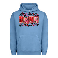 Pigment Pebble Blue Pink leopard mama Urban Hoodie - FaDigitalArtStudio