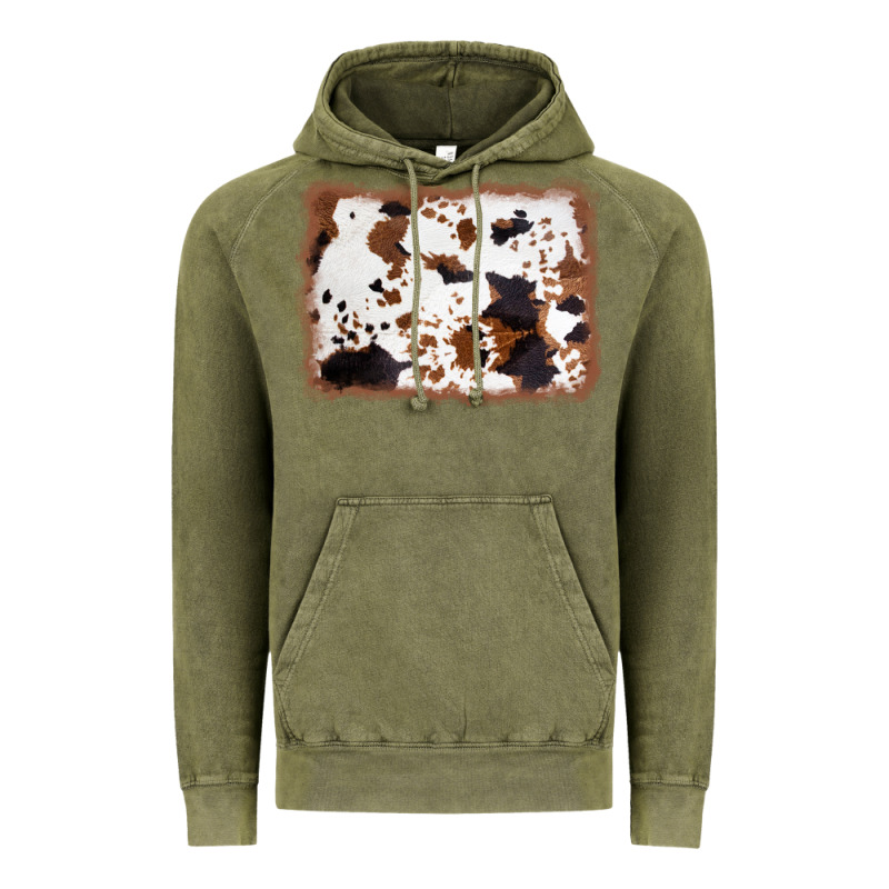 Cowhide Background Vintage Hoodie by AdoDesignShop | Teevron