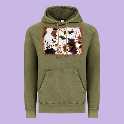 Cowhide Background Vintage Hoodie Designed By Adodesignshop