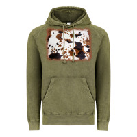 Vintage Olive cowhide background Vintage Hoodie - AdoDesignShop