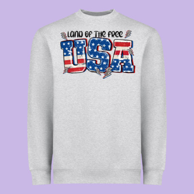 Land Of The Free Usa Heavyweight Sweatshirt Designed By Maliassmallbusiness
