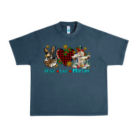 Midnight Navy peace love martini Urban Heavy Tee - AdoDesignShop