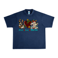 Navy peace love martini Urban Heavy Tee - AdoDesignShop