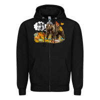 Black Hello Fall Brown Bear Zipper Hoodie - LillyAllenDesigns