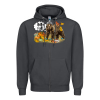 Smoke Hello Fall Brown Bear Zipper Hoodie - LillyAllenDesigns