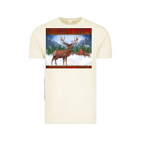 Vintage Arctic christmas reindeer red barn country farm christmas Vintage Tee - BarkalooDesign