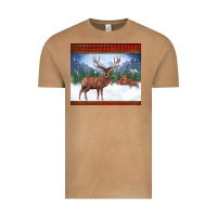 Vintage Camel christmas reindeer red barn country farm christmas Vintage Tee - BarkalooDesign