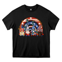 Black 4th of July rainbow with gnomes Heavy Core Tee - CowGirlArtShop