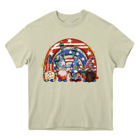 Mossy 4th of July rainbow with gnomes Heavy Core Tee - CowGirlArtShop
