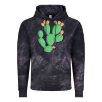 Cloud Black texas prickly pear cactus Vintage Hoodie - Artiststas