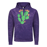 Cloud Purple texas prickly pear cactus Vintage Hoodie - Artiststas