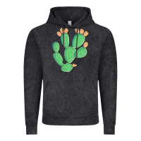 Vintage Black texas prickly pear cactus Vintage Hoodie - Artiststas