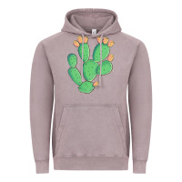 Vintage Zinc texas prickly pear cactus Vintage Hoodie - Artiststas