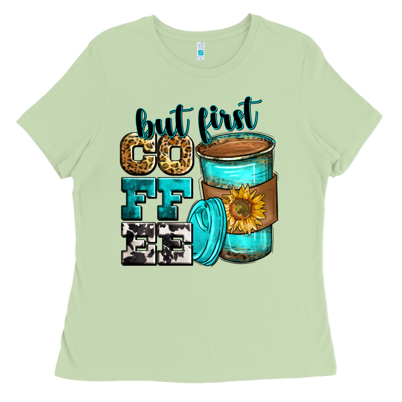 But First Coffee Ladies Tee by Zillion Design Studio | Teevron