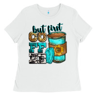 White but first coffee Ladies Tee - Zillion Design Studio