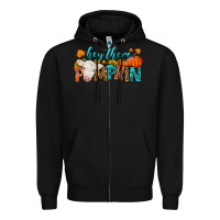 Black Western Hey There Pumpkin Zipper Hoodie - LillyAllenDesigns