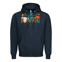 Navy Western Hey There Pumpkin Zipper Hoodie - LillyAllenDesigns