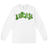 White lucky st patricks day Long Sleeve Tee - MaliasSmallBusiness