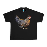Black Cream Legbar Chicken Urban Heavy Tee - LillyAllenDesigns
