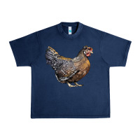 Navy Cream Legbar Chicken Urban Heavy Tee - LillyAllenDesigns