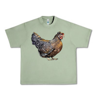Oil Green Cream Legbar Chicken Urban Heavy Tee - LillyAllenDesigns