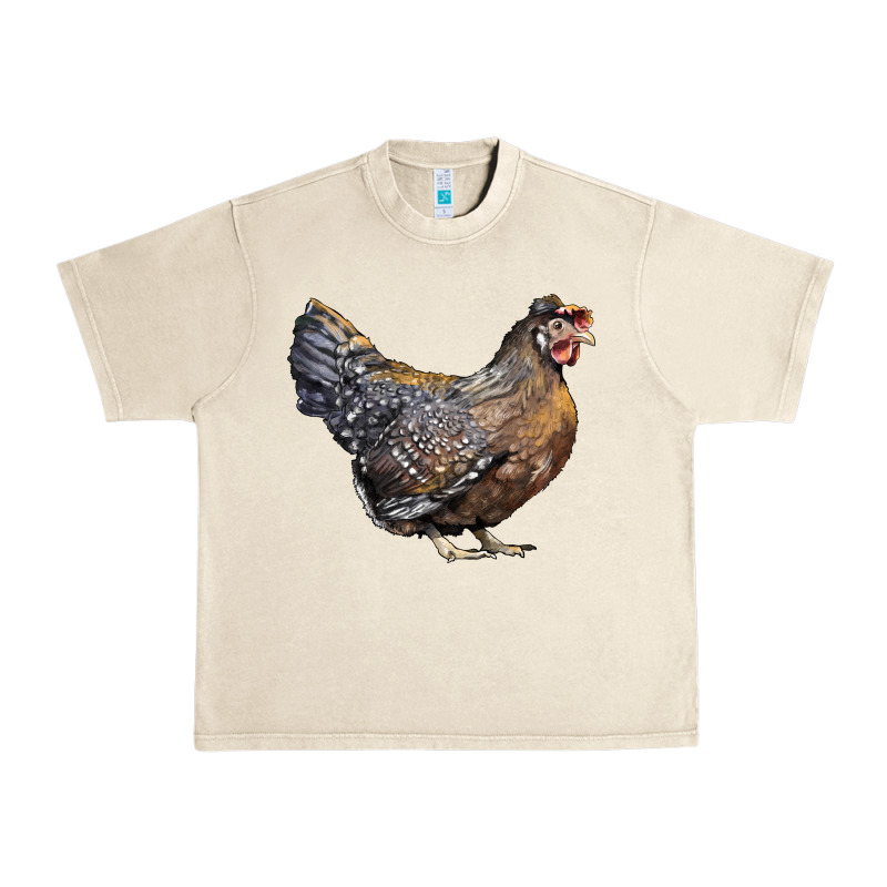 Cream Legbar Chicken Urban Heavy Tee by LillyAllenDesigns | Teevron
