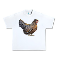 White Cream Legbar Chicken Urban Heavy Tee - LillyAllenDesigns