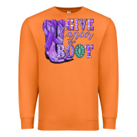 Carrot Give Cancer the boot purple ribbon Premium Sweatshirt - NancyCooperArtShop