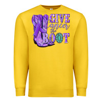 Lemon Give Cancer the boot purple ribbon Premium Sweatshirt - NancyCooperArtShop