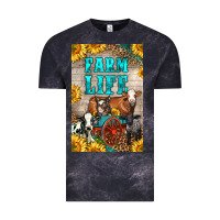 Cloud Black Western Farm Life Vintage Tee - LillyAllenDesigns