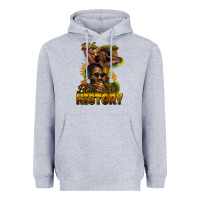 Heather Grey we are black history Heavyweight Hoodie - NancyCooperArtShop