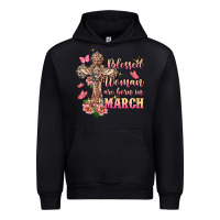 Black Blessed women are born in March Urban Hoodie - FaDigitalArtStudio