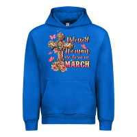 Cobalt Blessed women are born in March Urban Hoodie - FaDigitalArtStudio
