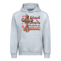 Heather Grey Blessed women are born in March Urban Hoodie - FaDigitalArtStudio