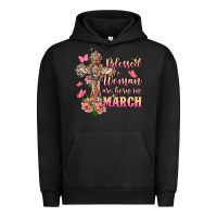 Pigment Black Blessed women are born in March Urban Hoodie - FaDigitalArtStudio
