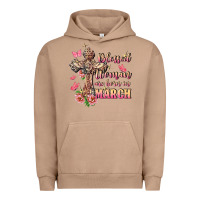 Pigment Burro Blessed women are born in March Urban Hoodie - FaDigitalArtStudio