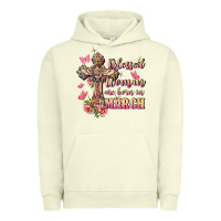 Pigment Pistachio Blessed women are born in March Urban Hoodie - FaDigitalArtStudio