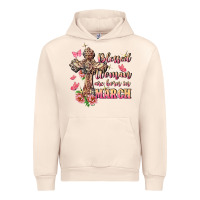Sandshell Blessed women are born in March Urban Hoodie - FaDigitalArtStudio