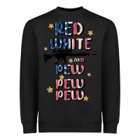 Black red white and pew pew pew Heavyweight Sweatshirt - MaliasSmallBusiness