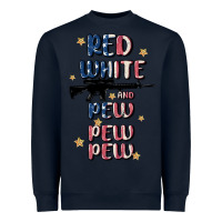 Navy red white and pew pew pew Heavyweight Sweatshirt - MaliasSmallBusiness